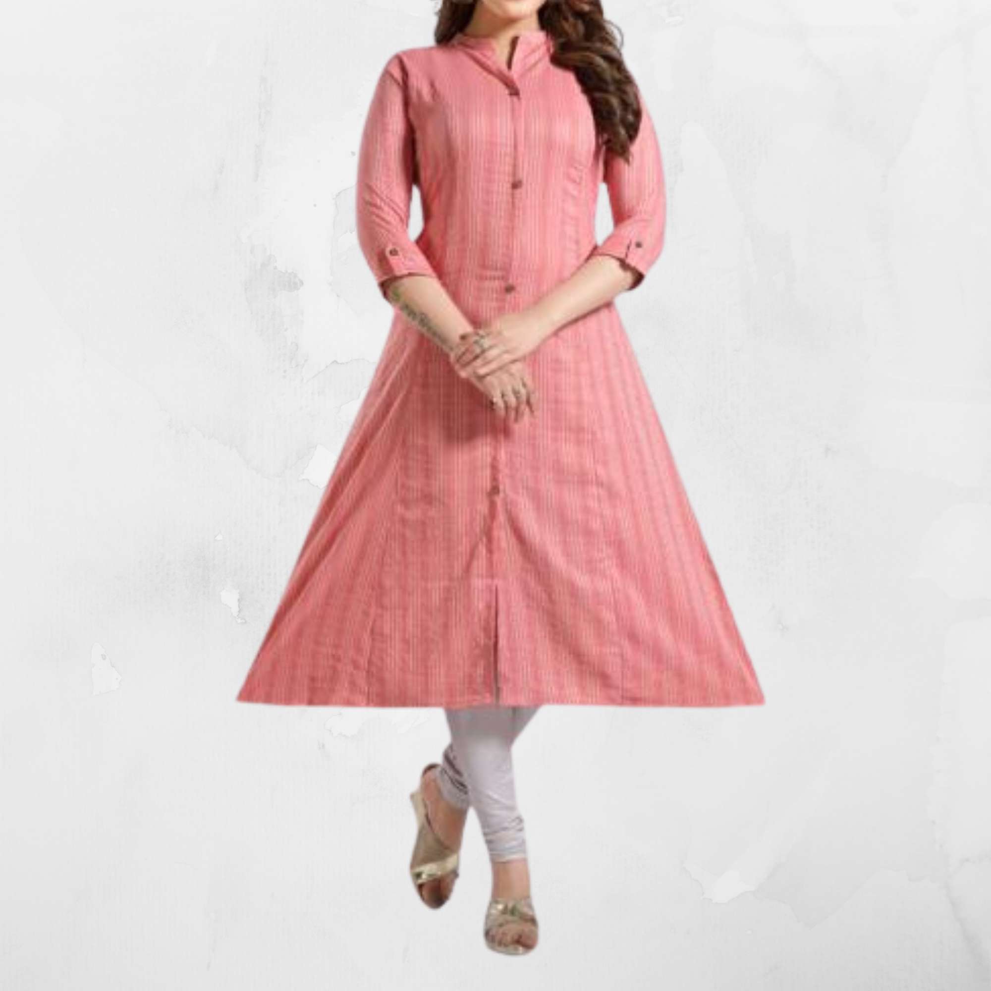 Buy Yash Gallery Women's Angrakha Anarkali Cotton & Crush Kurta  (141-YK-251PINK-L_Pink_Large) - at Best Price Best Indian Collection Saree  - Gia Designer